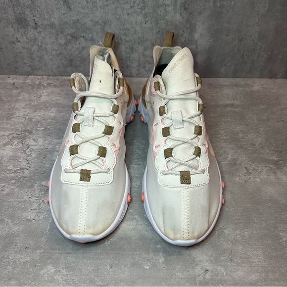 Nike React Element 55 Running Shoes BQ2728-007 Womens sz 7.5 - pink/white - Picture 2 of 6